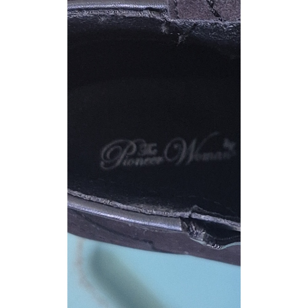 Pioneer Woman Cowgirl Garden Boots Black Floral Embroidered Western Booties 9W - Picture 12 of 13
